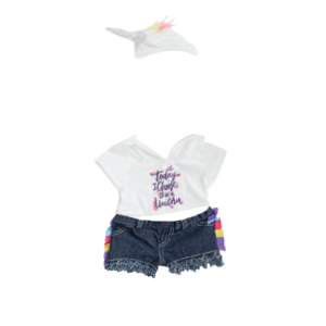 Unicorn Hoodie with Jean Shorts