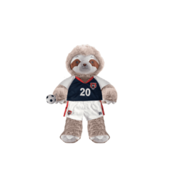 Sloth Plushie With Blue Soccer Outfit